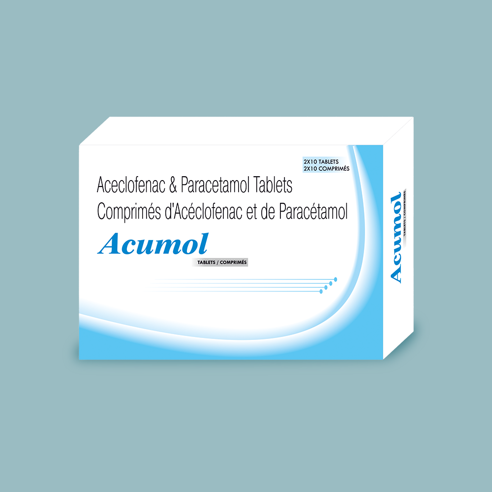 Acumol Tablets box